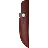 Marbles Hunter Knife - Damascus Steel Upswept Skinner Blade With Jigged Horn Handle 9 Inch Overall by Marbles