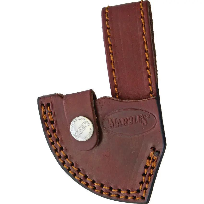 Marbles Horn Skinner - Stainless Satin Blade, Horn Handle, Full Tang, Lanyard Hole, Belt Sheath by Marbles