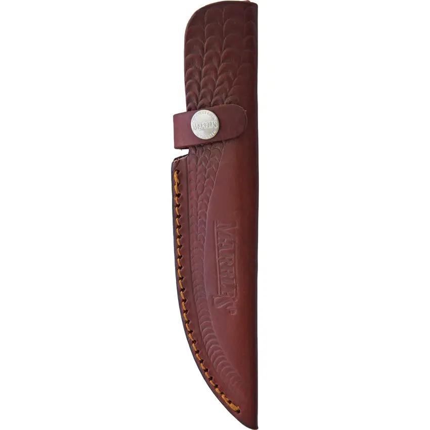 Marbles Stag Skinner Stainless Knife MR458 EG739 - Satin Clip Point Blade With Stag Bone Handle by Marbles