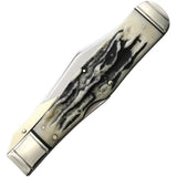 Marbles Large Lockback Swing Guard KA22 MR482 Mirror Finish Clip Point Knife With Black Stag Handle by Marbles