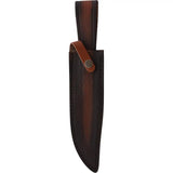 Marbles Bowie Damascus MR483 - 14 Inch Damascus Bowie Knife With Guard Pommel And Leather Sheath by Marbles