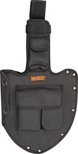 Marbles Firemans Shovel Sheath H0010 - Heavy Black Nylon Belt Loop With Orange Logo And Sharpening Stone Pouch by Marbles