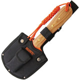 Marbles Chopper With Sheath MR557 - Full Tang Wood Handle And Orange Finish Stainless Axe Head With 5 Inch Cutting Edge by Marbles