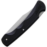Marbles Lockback Knife Black Bead Blast Clip Point Blade With Checkered Synthetic Handle And Nylon Sheath by Marbles