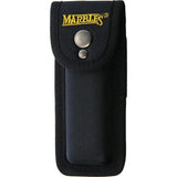Marbles Lockback Knife Black Bead Blast Clip Point Blade With Checkered Synthetic Handle And Nylon Sheath by Marbles