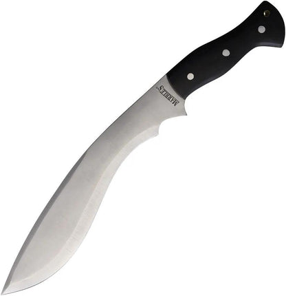 Marbles Kukri Black Micarta MR619 - Full Tang Satin Blade With Black Micarta Handle by Marbles