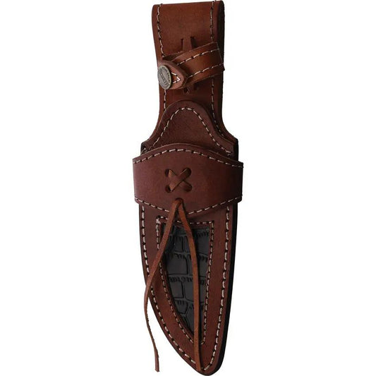 Marbles Hunter Stag MR627 - 10.5 Inch Overall, 6 Inch Satin Stainless Blade, Stag Handle, Brass Guard by Marbles