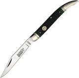 Marbles Large Toothpick Green Bone Knife - 5 Inch Closed With Mirror Finish Stainless Long Clip Blade by Marbles