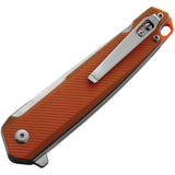 Marbles Linerlock A/O Orange G10 - Assisted Opening EDC Knife with Satin D2 Blade by Marbles