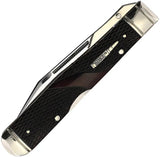 Marbles Swing Guard - Brown Checker Bone Handle With Satin Clip Blade And Nickel Silver Bolsters by Marbles