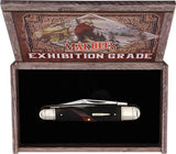 Marbles Large Whittler Brown Checkered Bone Handle - Mirror Finish Clip Skinner And Pen Blades by Marbles