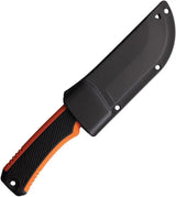 Marbles MR692 Fixed Blade Knife - Orange Black Coated Stainless Blade, 8.75in Overall, Black Nylon Handle by Marbles
