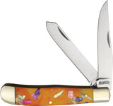 Marbles Trapper Confetti - Mirror Finish Stainless Clip And Spey Blades With Confetti Acrylic Handle by Marbles