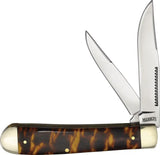 Marbles Trapper Imitation Tortoise - Mirror Finish Stainless Clip And Spey Blades by Marbles