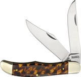 Marbles Folding Hunter MR720 PK1803 - 5.25 Inch Closed With Stainless Mirror Blades And Imitation Tortoise Shell Handle by Marbles