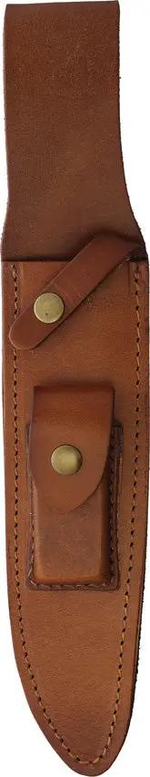 Marbles Fixed Blade Knife Black Micarta HK1820 - Satin D2 Tool Steel Blade Brass Guard Leather Belt Sheath by Marbles
