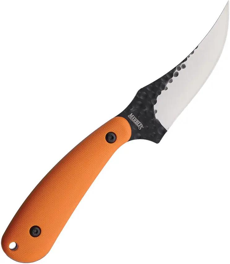 Marbles Skinner Knife - Durable Full Tang Stainless Blade with Orange Handle for Outdoor Use by Marbles