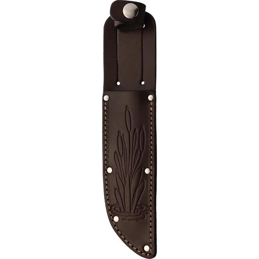 Marbles Ideal Stage Fixed Blade MR80103 - Stag Handle With Brass Guard And Pommel Satin Blade Brown Leather Belt Sheath by Marbles