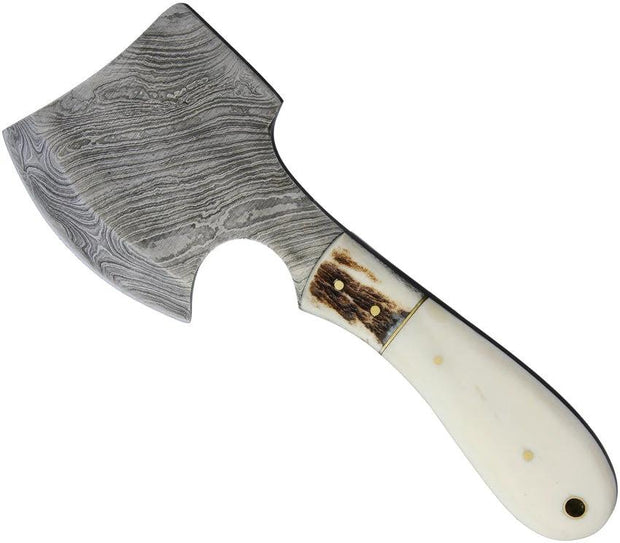 Marbles Damascus Hatchet Smooth Bone SO-MR826D by Marbles