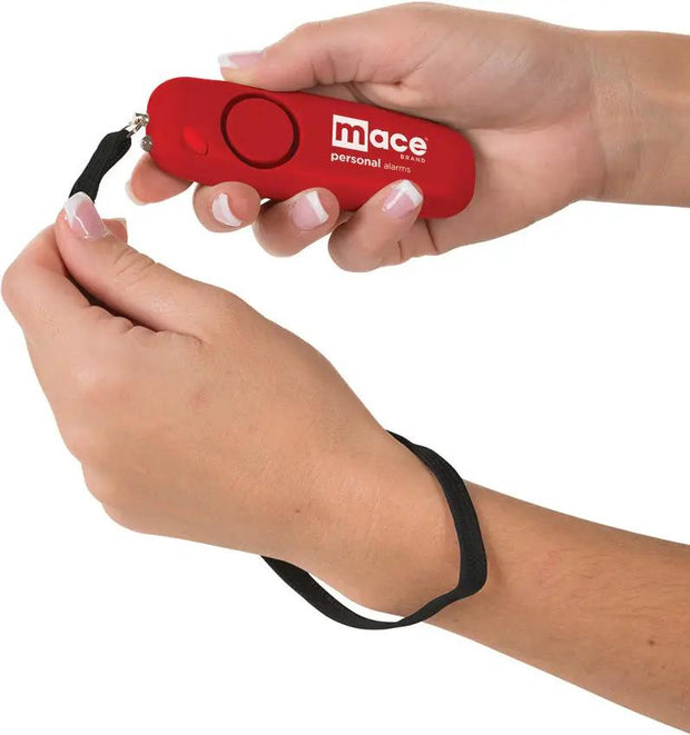 Mace Personal Alarm Wristlet Red - 130dB Loud Safety Alarm With Wrist Strap And LED Light by Mace
