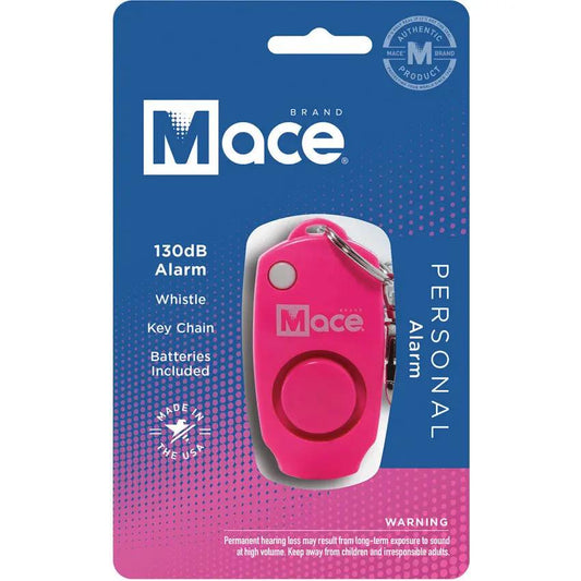 Mace Personal Alarm Pink 80731 - 130dB Alarm With Integrated Whistle And Key Ring by Mace