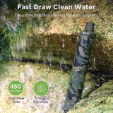 Membrane Solutions Water Filter Straw Camo - Removes Bacteria And Protozoa Down To 0.1 Micron by Membrane Solutions
