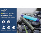 Membrane Solutions Water Filter Straw Blue OESF036 M - Eliminates 99.9999% Bacteria And 99.99% Protozoan Cysts by Membrane Solutions
