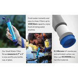 Membrane Solutions Water Filter Straw Blue OESF036 M - Eliminates 99.9999% Bacteria And 99.99% Protozoan Cysts by Membrane Solutions