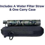 Membrane Solutions Water Filter Straw With Case - 0.1 Micron 4 Stage Removes Protozoa Bacteria Microplastics by Membrane Solutions