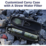 Membrane Solutions Water Filter Straw With Case - 0.1 Micron 4 Stage Removes Protozoa Bacteria Microplastics by Membrane Solutions