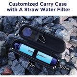 Membrane Solutions Water Filter Straw With Case OESF005Z_M - 0.1 Micron 4 Stage Filtration Removes Bacteria Odor by Membrane Solutions