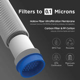 Membrane Solutions Water Filter Straw With Case OESF005Z_M - 0.1 Micron 4 Stage Filtration Removes Bacteria Odor by Membrane Solutions