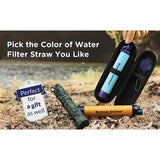 Membrane Solutions Water Filter Straw With Case - 0.1 Micron Pore Filters 1500 Liters Removes Protozoa And Bacteria by Membrane Solutions
