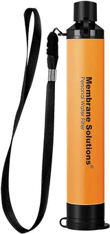 Membrane Solutions Water Filter Straw Orange OESF038_M by Membrane Solutions