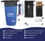 Membrane Solutions Gravity Water Filter Bag 1 Gallon - 4 Stage Filtration for Up to 5000L by Membrane Solutions