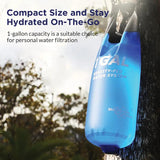Membrane Solutions Gravity Water Filter Bag 1 Gallon - 4 Stage Filtration for Up to 5000L by Membrane Solutions