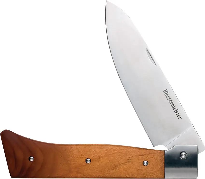 Messermeister Adventure Linerlock Chef Knife ACM-866 - Precision X50 Steel Blade With Carbonized Maple Handle by Messermeister