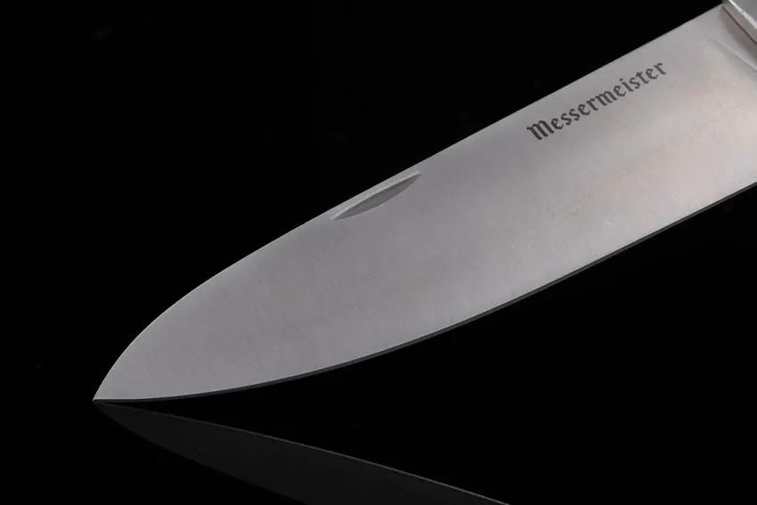 Messermeister Adventure Linerlock Chef Knife ACM-866 - Precision X50 Steel Blade With Carbonized Maple Handle by Messermeister