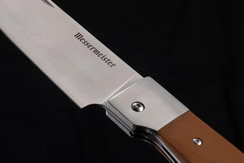 Messermeister Adventure Linerlock Chef Knife ACM-866 - Precision X50 Steel Blade With Carbonized Maple Handle by Messermeister