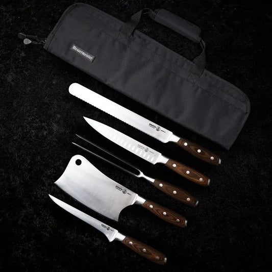 Messermeister Avanta 6 Piece Knife Set BBQ-B - Full Tang X50CrMoV15 Stainless Blades With Pakkawood Handles by Messermeister