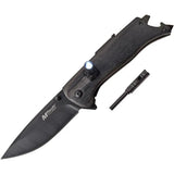 MTech Linerlock MT1082BK Knife Black Finish Compact EDC For Outdoor Enthusiasts by MTech