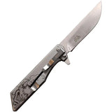 MTech Framelock Devil MT1160LD Compact EDC Knife Satin 3 Inch Blade G10 Handle For Knife Enthusiasts by MTech