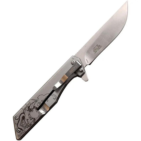 MTech Framelock Devil MT1160LD Compact EDC Knife Satin 3 Inch Blade G10 Handle For Knife Enthusiasts by MTech