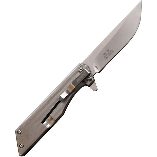 MTech Framelock Flag EDC Knife With 3 Inch Satin Blade G10 Handle Frame Lock Ideal For Daily Carry by MTech