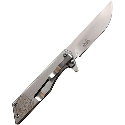 MTech Framelock Dont Tread MT-1160LS Folding Knife For EDC, Slim Locking Frame, 3-Inch Blade by MTech