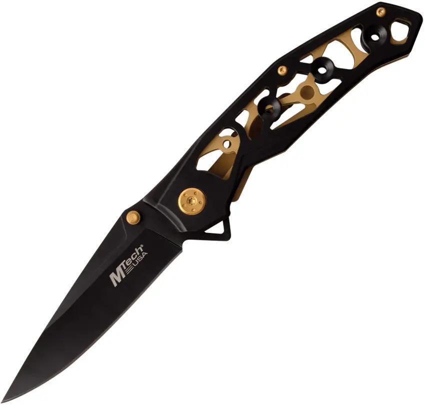 Mtech Linerlock Folding Knife MT1176BK Black 3.5 Inch Blade Compact EDC For Everyday Carry by Mtech
