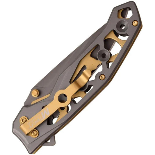 Mtech Linerlock Gray MT-1176GY Folding Knife For Everyday Carry Compact 3.5in Satin Blade by Mtech