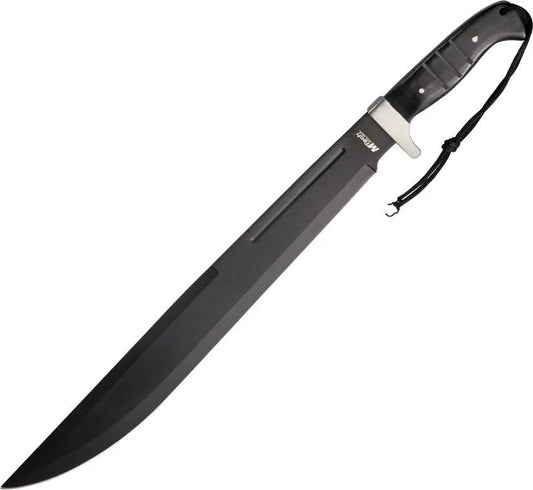 MTech Combat Machete MT-20-08L Rugged Black 25in Overall Length 18.75in 440 Stainless Blade For Survivalists Campers by MTech