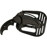 Mtech MT-20-63C Fixed Blade Knife For Outdoors Compact 2 Inch Serrated Hawkbill Blade Black Aluminum With ABS Sheath by Mtech