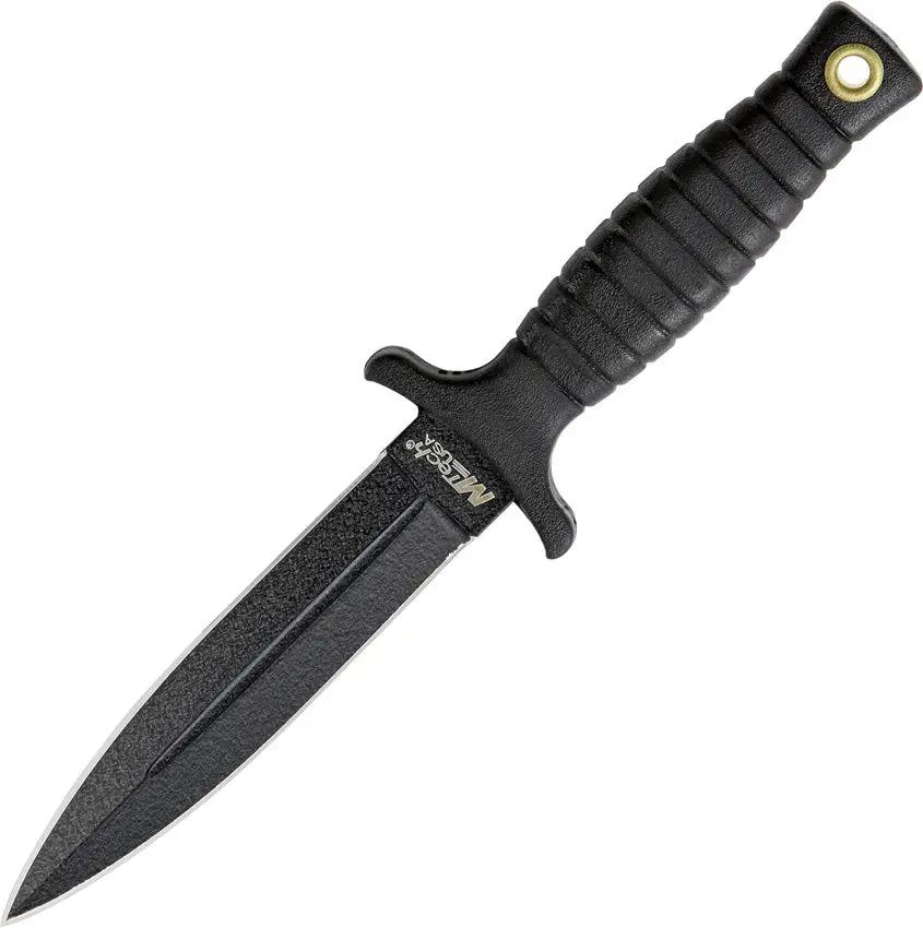 MTech MT206BK Boot Knife with 3.75in Dagger Blade and Grooved Aluminum Handle for Outdoor Pros by MTech